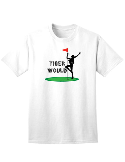 Tiger Print Adult T-Shirt: A Stylish Addition to Your Wardrobe-Mens T-shirts-TooLoud-White-Small-Davson Sales