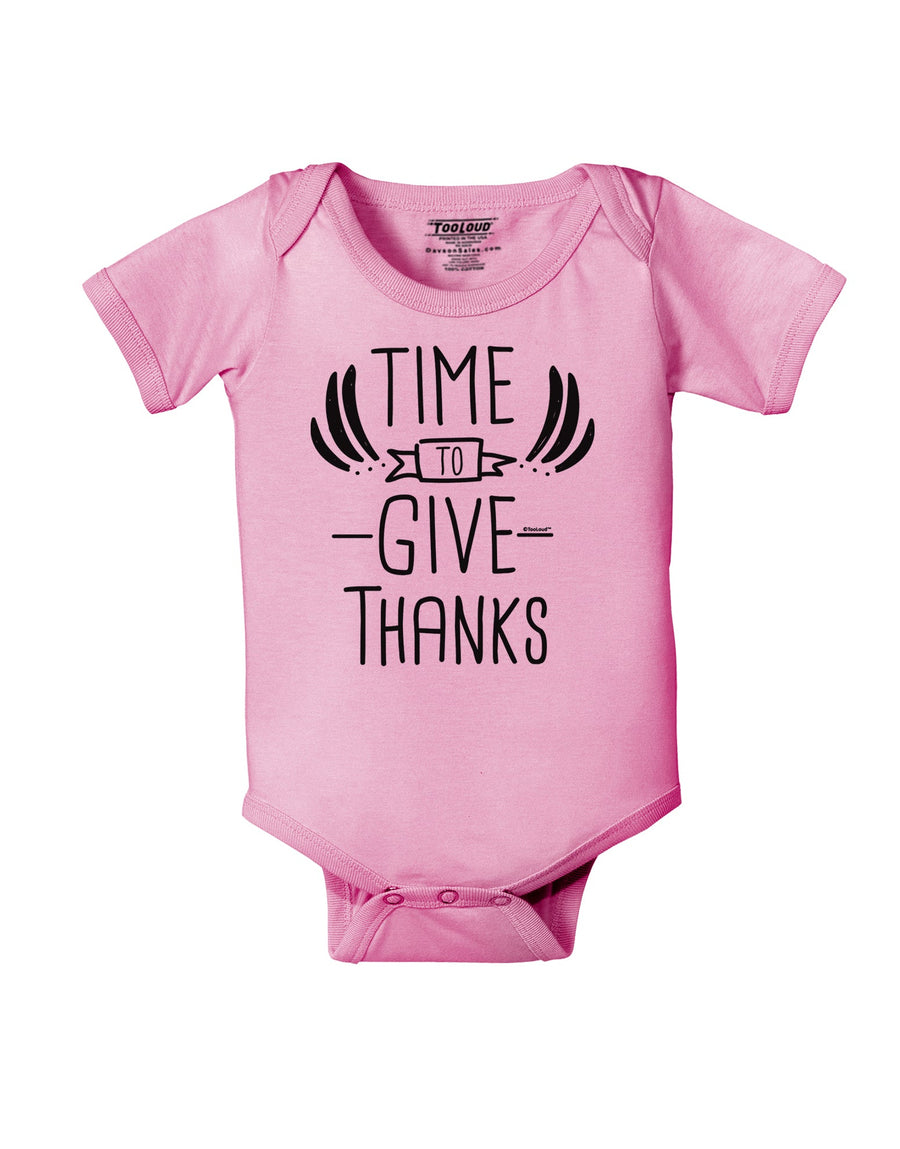 Time to Give Thanks Baby Romper Bodysuit White 18 Months Tooloud