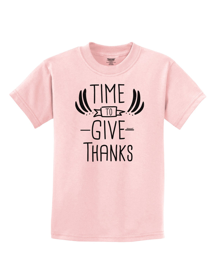 Time to Give Thanks Childrens T-Shirt White XL Tooloud