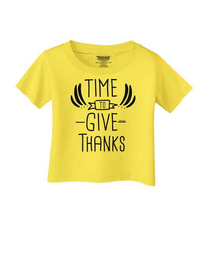 Time to Give Thanks Infant T-Shirt-Infant T-Shirt-TooLoud-Yellow-06-Months-Davson Sales