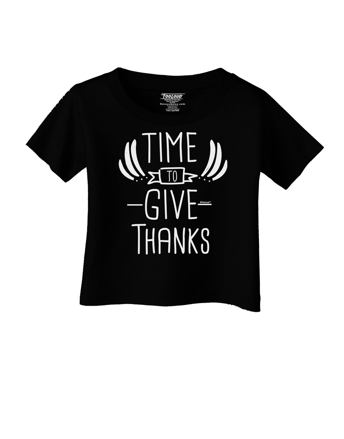 Time to Give Thanks Infant T-Shirt-Infant T-Shirt-TooLoud-Black-06-Months-Davson Sales