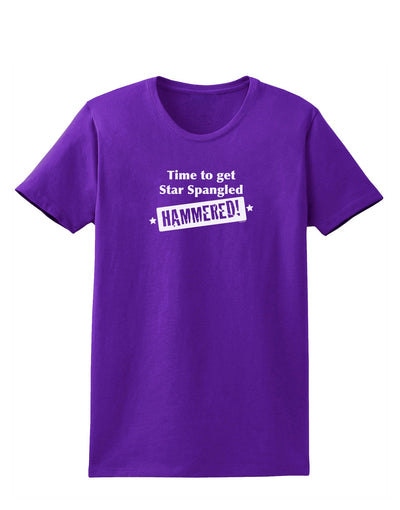 Time to get Star Spangled Hammered Womens Dark T-Shirt-TooLoud-Purple-X-Small-Davson Sales