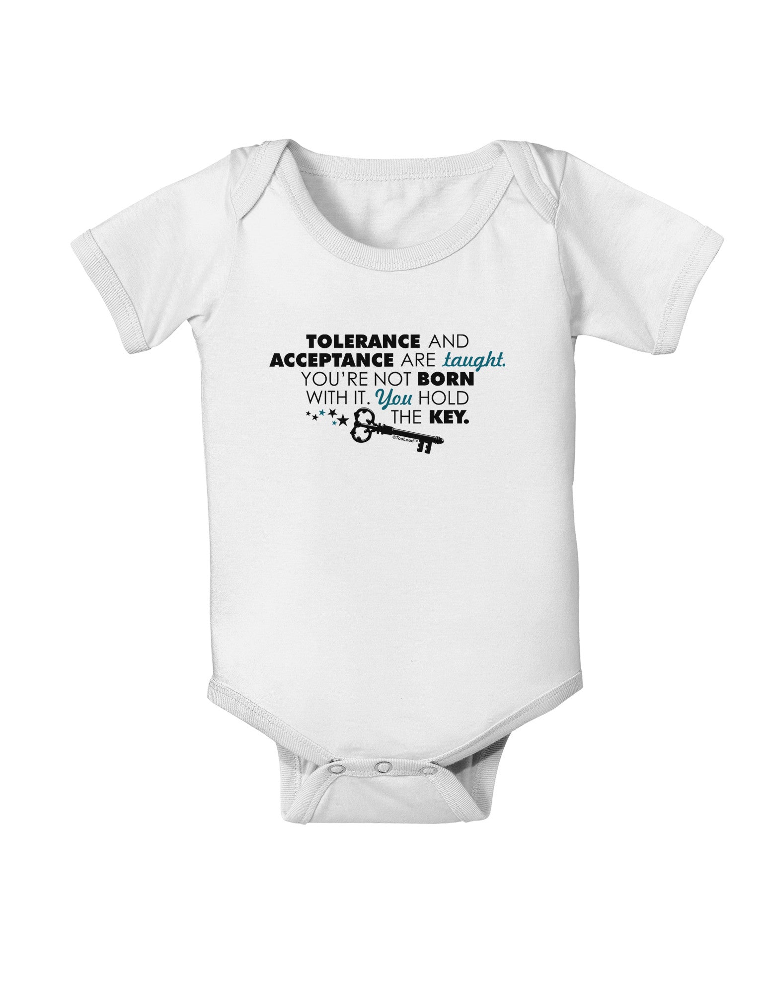 Tolerance And Acceptance Baby Romper Bodysuit-Baby Romper-TooLoud-White-06-Months-Davson Sales