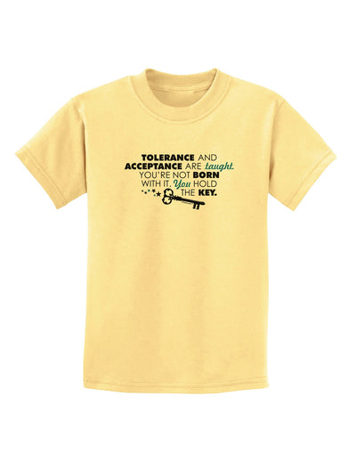 Tolerance And Acceptance Childrens T-Shirt-Childrens T-Shirt-TooLoud-Daffodil-Yellow-X-Small-Davson Sales