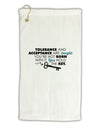 Tolerance And Acceptance Micro Terry Gromet Golf Towel 16 x 25 inch-Golf Towel-TooLoud-White-Davson Sales