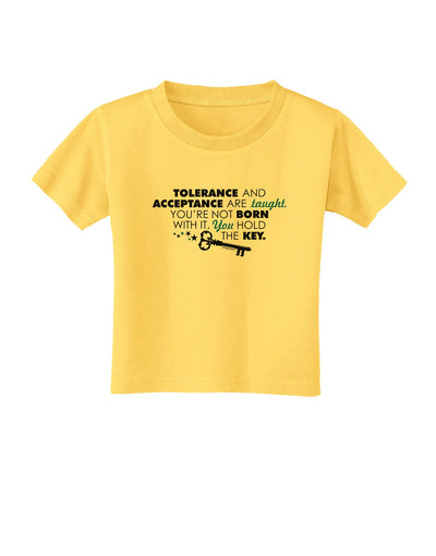 Tolerance And Acceptance Toddler T-Shirt-Toddler T-Shirt-TooLoud-Yellow-2T-Davson Sales