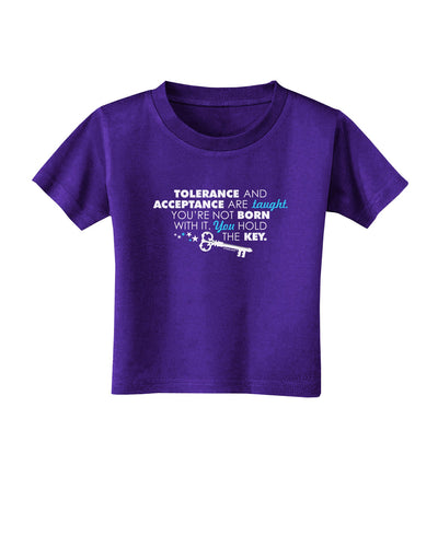 Tolerance And Acceptance Toddler T-Shirt Dark-Toddler T-Shirt-TooLoud-Purple-2T-Davson Sales