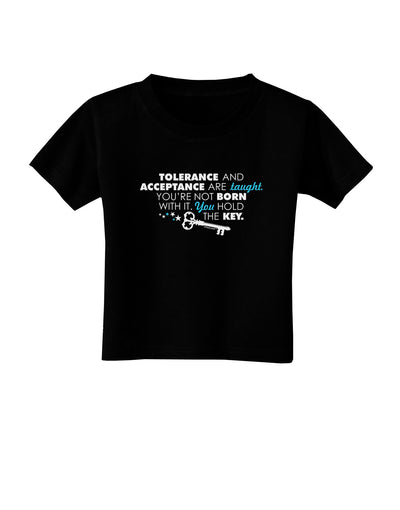 Tolerance And Acceptance Toddler T-Shirt Dark-Toddler T-Shirt-TooLoud-Black-2T-Davson Sales