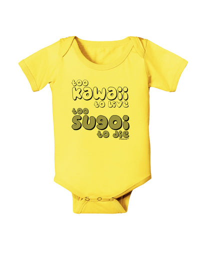 Too Kawaii to Live - B&W Baby Romper Bodysuit by TooLoud-Baby Romper-TooLoud-Yellow-06-Months-Davson Sales