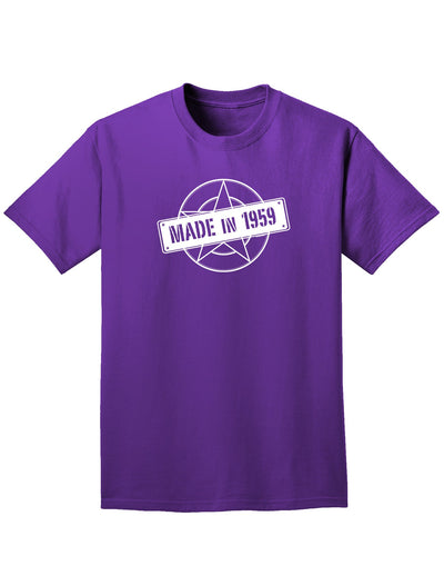 TooLoud 60th Birthday Gift Made in 1959 Adult Dark T-Shirt-Mens T-Shirt-TooLoud-Purple-Small-Davson Sales