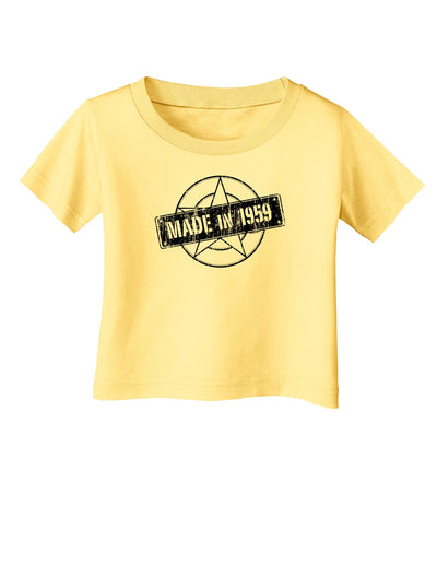 TooLoud 60th Birthday Gift Made in 1959 Infant T-Shirt-Infant T-Shirt-TooLoud-Yellow-06-Months-Davson Sales