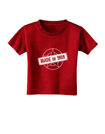 TooLoud 60th Birthday Gift Made in 1959 Toddler T-Shirt Dark-Toddler T-shirt-TooLoud-Red-2T-Davson Sales