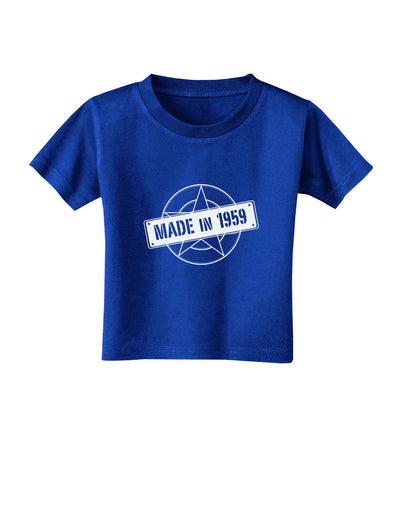 TooLoud 60th Birthday Gift Made in 1959 Toddler T-Shirt Dark-Toddler T-shirt-TooLoud-Royal-Blue-2T-Davson Sales