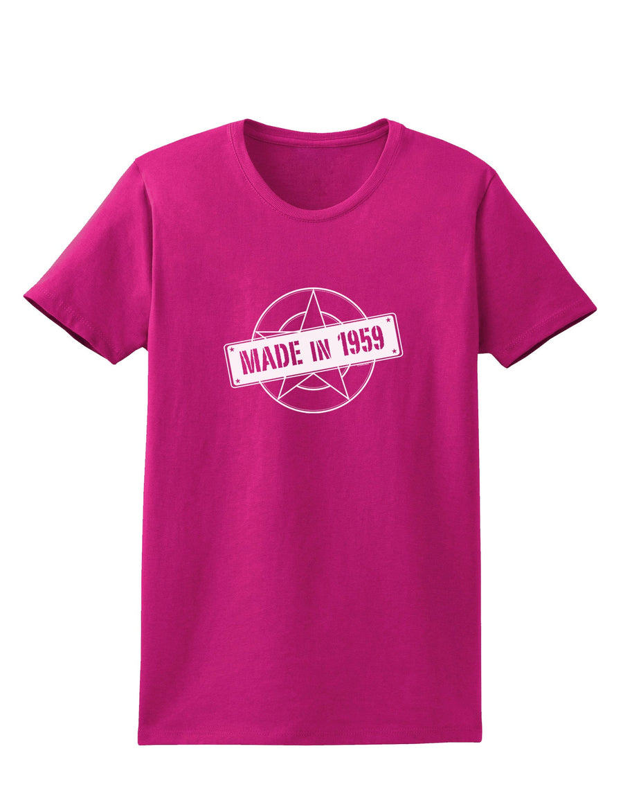 TooLoud 60th Birthday Gift Made in 1959 Womens Dark T-Shirt-Womens T-Shirt-TooLoud-Black-X-Small-Davson Sales