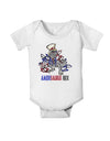 TooLoud AMERISAURUS REX Baby Romper Bodysuit-Baby Romper-TooLoud-White-06-Months-Davson Sales
