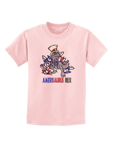 TooLoud AMERISAURUS REX Childrens T-Shirt-Childrens T-Shirt-TooLoud-PalePink-X-Small-Davson Sales