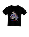 TooLoud AMERISAURUS REX Dark Toddler T-Shirt Dark-Toddler T-shirt-TooLoud-Black-2T-Davson Sales