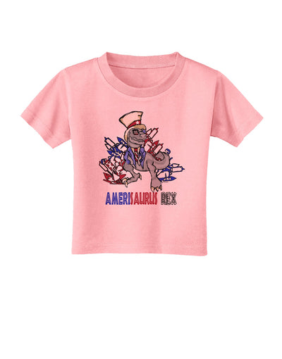 TooLoud AMERISAURUS REX Toddler T-Shirt-Toddler T-shirt-TooLoud-Candy-Pink-2T-Davson Sales