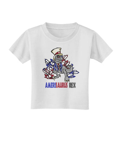 TooLoud AMERISAURUS REX Toddler T-Shirt-Toddler T-shirt-TooLoud-White-2T-Davson Sales