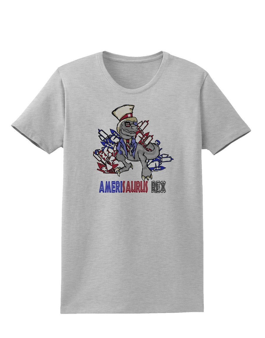 TooLoud AMERISAURUS REX Womens T-Shirt-Womens T-Shirt-TooLoud-White-X-Small-Davson Sales