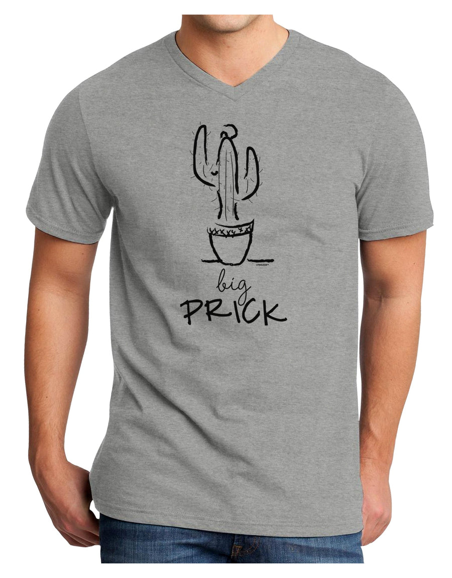 TooLoud Big Prick Adult V-Neck T-shirt-Mens V-Neck T-Shirt-TooLoud-White-Small-Davson Sales