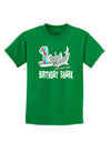 TooLoud Birthday Shark ONE Childrens Dark T-Shirt-Childrens T-Shirt-TooLoud-Kelly-Green-X-Small-Davson Sales