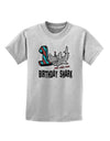 TooLoud Birthday Shark ONE Childrens T-Shirt-Childrens T-Shirt-TooLoud-AshGray-X-Small-Davson Sales