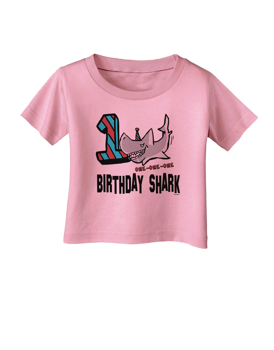 TooLoud Birthday Shark ONE Infant T-Shirt-Infant T-Shirt-TooLoud-White-06-Months-Davson Sales