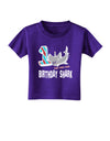 TooLoud Birthday Shark ONE Toddler T-Shirt Dark-Toddler T-shirt-TooLoud-Purple-2T-Davson Sales