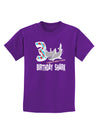 TooLoud Birthday Shark Three Childrens Dark T-Shirt-Childrens T-Shirt-TooLoud-Purple-X-Small-Davson Sales