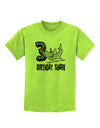 TooLoud Birthday Shark Three Childrens T-Shirt-Childrens T-Shirt-TooLoud-Lime-Green-X-Small-Davson Sales