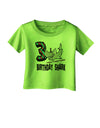 TooLoud Birthday Shark Three Infant T-Shirt-Infant T-Shirt-TooLoud-Lime-Green-06-Months-Davson Sales