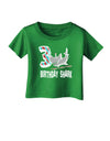 TooLoud Birthday Shark Three Infant T-Shirt Dark-Infant T-Shirt-TooLoud-Clover-Green-06-Months-Davson Sales