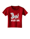 TooLoud Birthday Shark Three Toddler T-Shirt Dark-Toddler T-shirt-TooLoud-Red-2T-Davson Sales