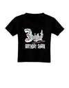 TooLoud Birthday Shark Three Toddler T-Shirt Dark-Toddler T-shirt-TooLoud-Black-2T-Davson Sales