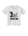 TooLoud Birthday Shark Three Toddler T-Shirt-Toddler T-shirt-TooLoud-White-2T-Davson Sales