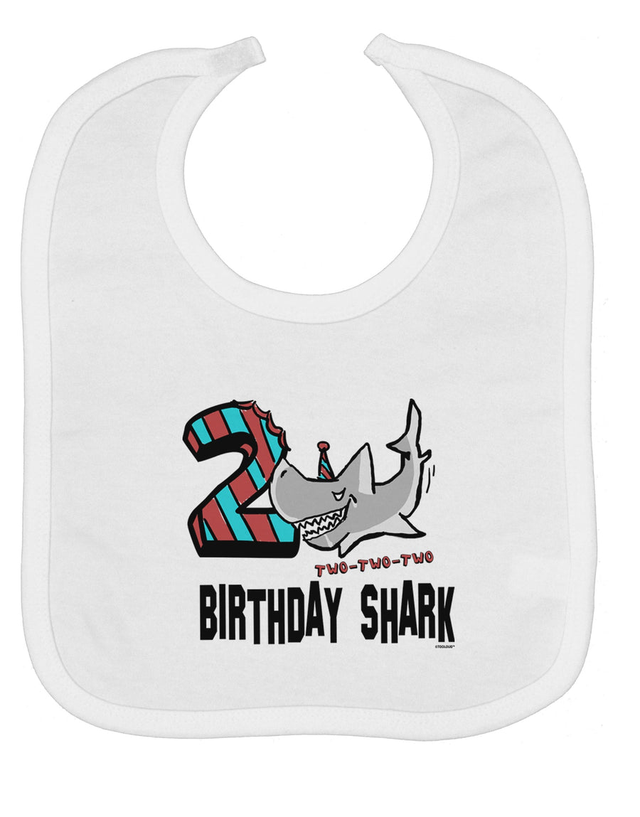 TooLoud Birthday Shark Two Baby Bib