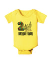 TooLoud Birthday Shark Two Baby Romper Bodysuit-Baby Romper-TooLoud-Yellow-06-Months-Davson Sales