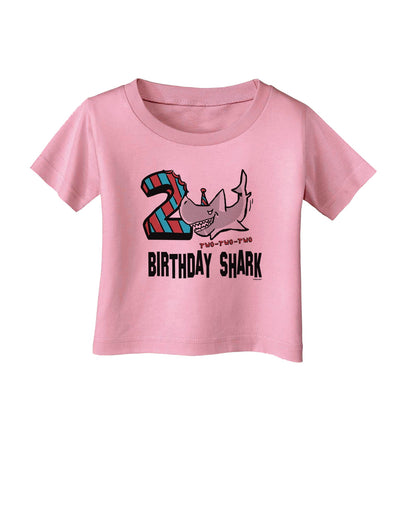 TooLoud Birthday Shark Two Infant T-Shirt-Infant T-Shirt-TooLoud-Candy-Pink-06-Months-Davson Sales