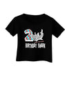 TooLoud Birthday Shark Two Infant T-Shirt Dark-Infant T-Shirt-TooLoud-Black-06-Months-Davson Sales