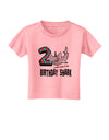 TooLoud Birthday Shark Two Toddler T-Shirt-Toddler T-shirt-TooLoud-Candy-Pink-2T-Davson Sales