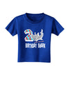 TooLoud Birthday Shark Two Toddler T-Shirt Dark-Toddler T-shirt-TooLoud-Royal-Blue-2T-Davson Sales