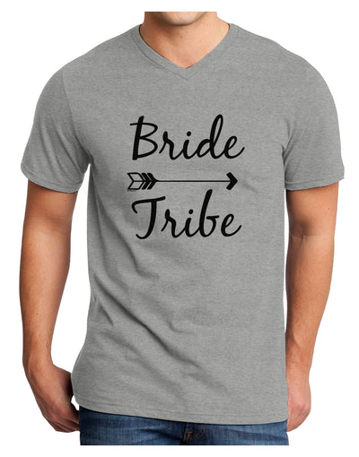 TooLoud Bride Tribe Adult V-Neck T-shirt-Mens V-Neck T-Shirt-TooLoud-HeatherGray-Small-Davson Sales