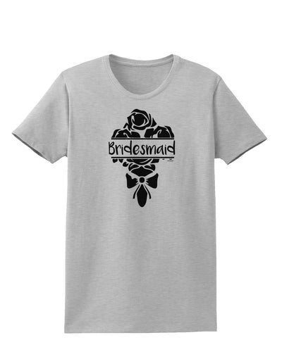 TooLoud Bridesmaid Bouquet Silhouette Womens T-Shirt-Womens T-Shirt-TooLoud-AshGray-X-Small-Davson Sales