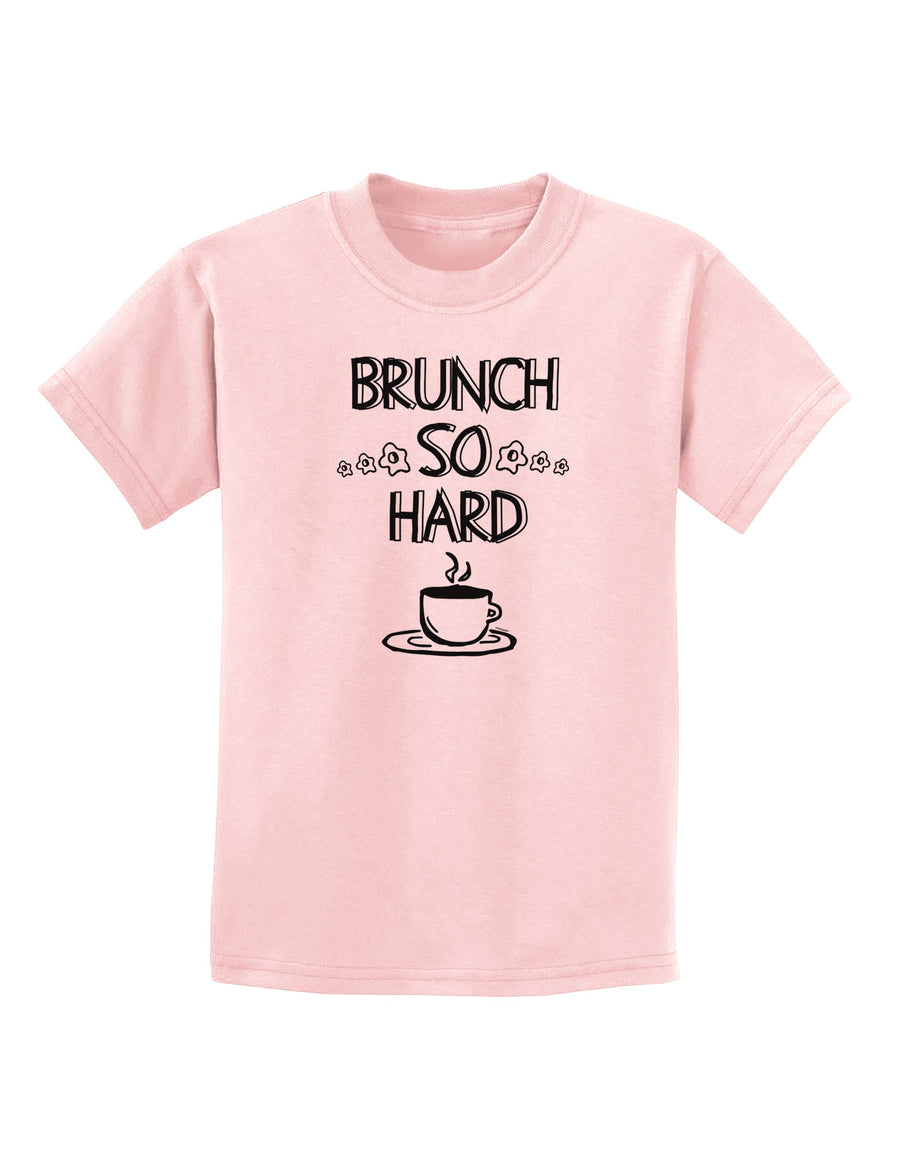 TooLoud Brunch So Hard Eggs and Coffee Childrens T-Shirt-Childrens T-Shirt-TooLoud-White-X-Small-Davson Sales