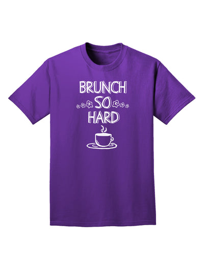 TooLoud Brunch So Hard Eggs and Coffee Dark Adult Dark T-Shirt-Mens-Tshirts-TooLoud-Purple-Small-Davson Sales