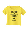 TooLoud Brunch So Hard Eggs and Coffee Infant T-Shirt-Infant T-Shirt-TooLoud-Yellow-06-Months-Davson Sales