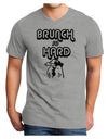 TooLoud Brunch So Hard Hen Adult V-Neck T-shirt-Mens V-Neck T-Shirt-TooLoud-HeatherGray-Small-Davson Sales