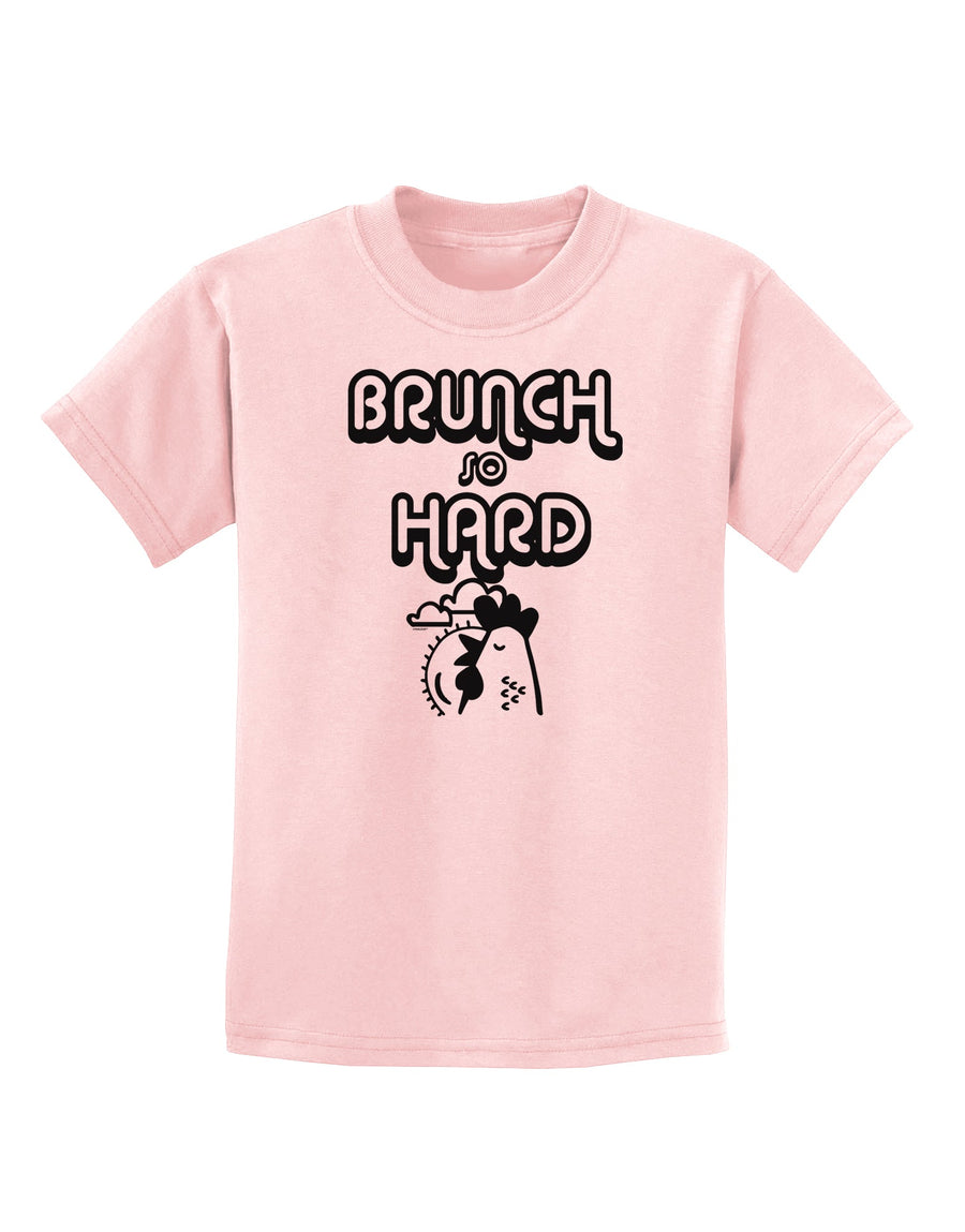 TooLoud Brunch So Hard Hen Childrens T-Shirt-Childrens T-Shirt-TooLoud-White-X-Small-Davson Sales