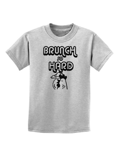 TooLoud Brunch So Hard Hen Childrens T-Shirt-Childrens T-Shirt-TooLoud-AshGray-X-Small-Davson Sales